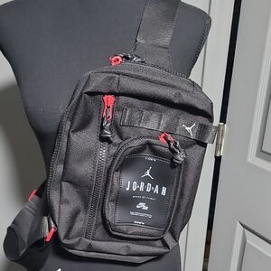 Jordan Black and Red Belt Bag